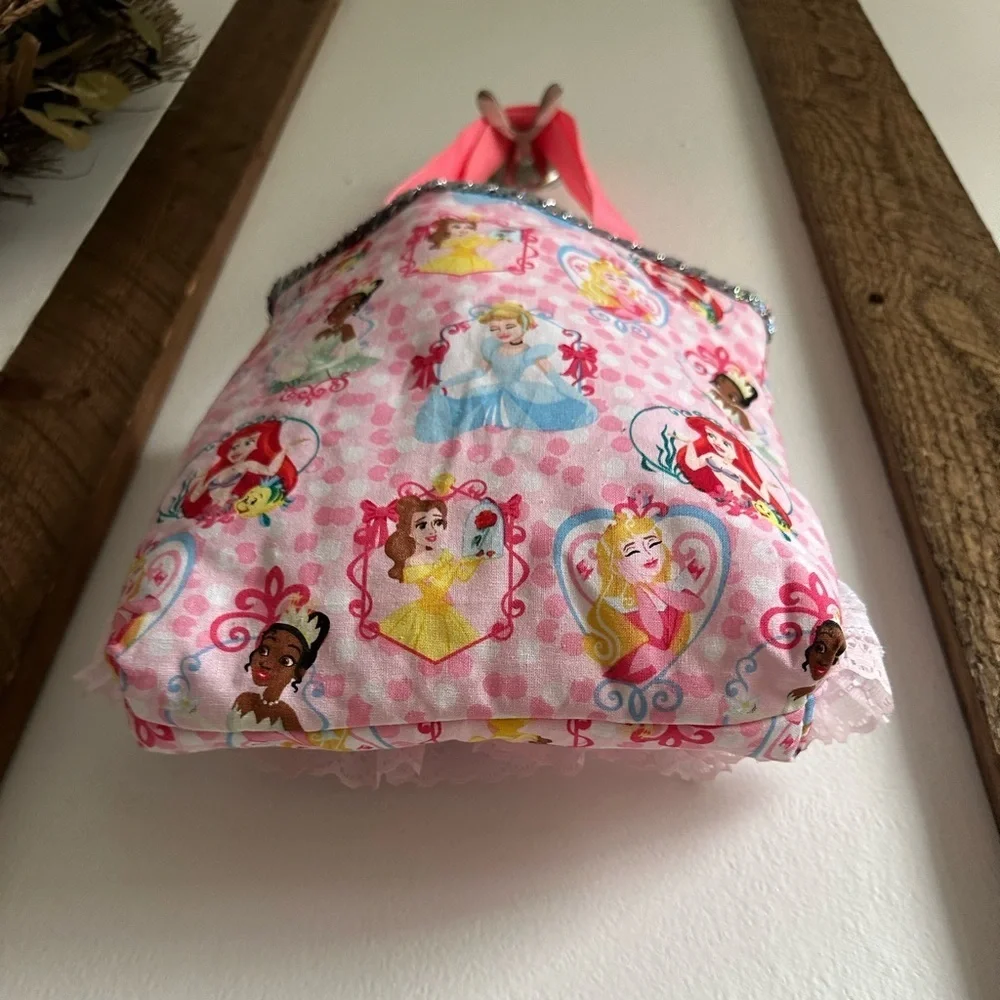 New Hand Crafted Handmade Girls Disney Princess Bling Purse